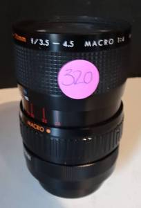 lot 320 image: Kiron 28-70 mm. F. 3.5-4.5 Macro x Canon FD Lens $$
