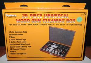 lot 333 image: Outers 28  Piece Universal Wood Gun Cleaning Box