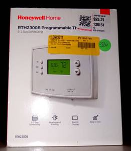 lot 336 image: Honeywell Home RTH2300B 5-2 Day Programmable Thermostat - NIB