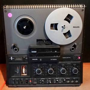 lot 341 image: VINTAGE Philips N4504 - Hifi Stereo Bandrecorder Tape Deck - POWER TESTED GOOD $$$