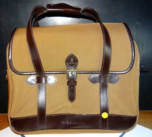 lot 355 image: BEAUTIFUL VINTAGE RALPH LOREN POLO TRAVELLAPTOP BAG IN EXCELLENT CONDITION $$