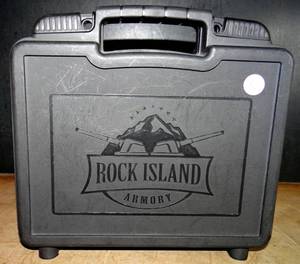lot 560 image: ROCK ISLAND HARD SIDED PADDED GUN CASE - FITS M1911 45 CAL PISTOL