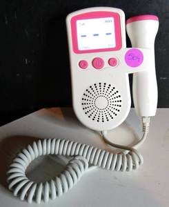 lot 569 image: Osr Medplus JSL-T501 Fetal Doppler WhitePink - WORKS