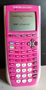 lot 584 image: Texas Instruments TI-84 Plus Silver Edition Handheld Electronic Calculator (MISSING BATTERY COVER) - TESTEDWORKS $$$