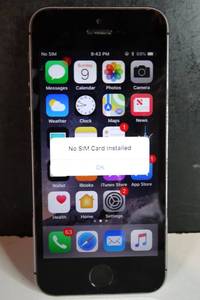 lot 612 image: Apple A1533 iPhone 5s 16GB Smartphone - POWERED ON AS SHOWN (NO OTHER INFORMATION)