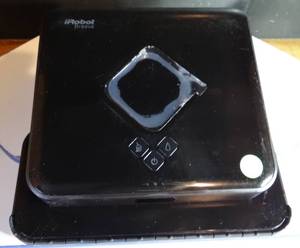 lot 618 image: iRobot - Braava 380 Robot Mop - Black (UNIT ONLY - NO CHARGING STAND)