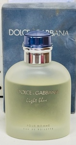 lot 54 image: 4.2 fl. Oz. Dolce &amp Gabbana light blue Natural Spray Vaporisateur