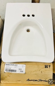 lot 77 image: New American Standard Wall Hung 27 x 20 Wheelchair Lavy