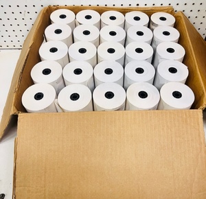 lot 79 image: Case of 50 One Ply Thermal Printer Paper 3-18 x 273