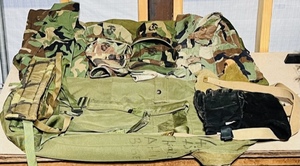 lot 82 image: Two Marine Ruck Sacks, Six Marine Caps, Two Shirts, Socks, Gloves, &amp Watch Cap