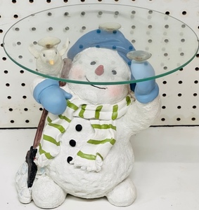 lot 85 image: Snowman CookieCake Server Stand