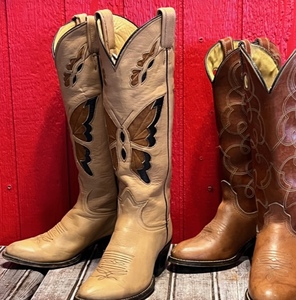 lot 86 image: Two Pairs of Vintage Womens Boots - Tony Lama (Approximate Size 5) &amp ACME (Size 3-12 D)