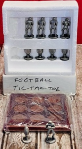 lot 87 image: Pewter Football Tic-Tac-Toe Set