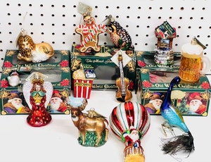 lot 93 image: Vintage &amp Hard to Find Lot of 12 The Merck Familys Old World Christmas Ornaments