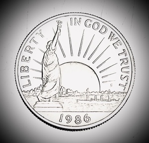 lot 127 image: 1986 Statute of Liberty Proof Commemorative Half Dollar