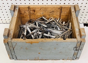 lot 147 image: Huge Multitude of Project Type Tweezers in Wooden Box