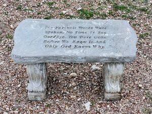 lot 176 image: Concrete Graveside Type Bench