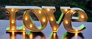 lot 184 image: Studio Decor Lighted Spring Marquee Decor Love Sign