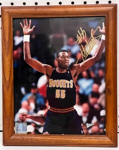 lot 188 image: Dukimbe Mutumbo NBA Authenticated Framed &amp Autographed Photo