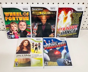 lot 194 image: Five Wii Games - Including Wheel of Fortune, Deal or No Deal, &amp Country Dance