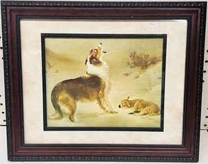 lot 210 image: Mid-Century Calling the Shepard Framed Print