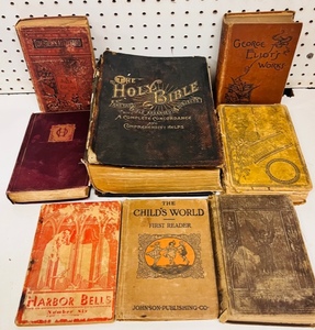 lot 217 image: Lot of 8 Books from 1861-1937 - Only One is Not an Antique