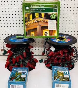 lot 250 image: Large Lot of LED and Icicle Light Sets