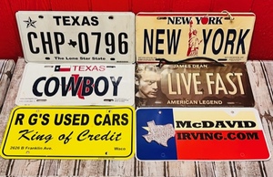 lot 289 image: Six (6) Automobile, Vanity, &amp Dealership License Plates
