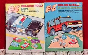 lot 313 image: 1983 Lot of 2 E-Z Color & Fold By Marc Arceneaux - Cars & Country Vehicles