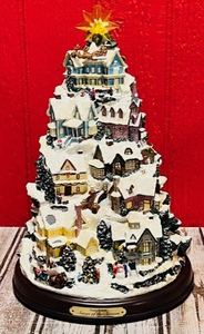 lot 322 image: Bradford Exchange Thomas Kinkade Christmas Tabletop Tree Songs of The Season