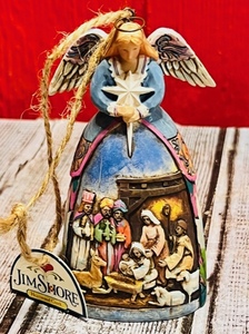 lot 336 image: 2006 Jim Shore Heartwood Creek Nativity Angel Christmas Ornament - Star of Bethlehem