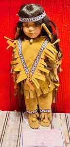 lot 356 image: Limited Edition Vintage J. MISA Porcelain Collectible Indian Doll Named Nell - #1135000
