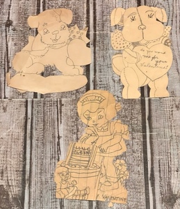 lot 365 image: 1940s Childs Homemade Valentines (I Thought They Were Cool and Did Not Have The Heart To Discard)