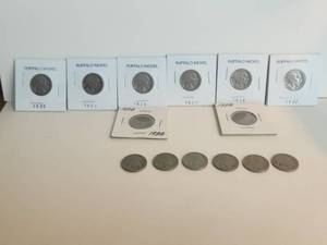 lot 124 image: Selection of Buffalo nickels