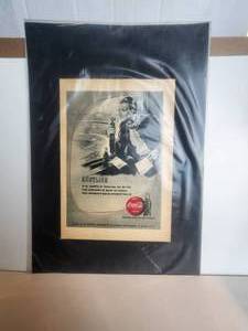 lot 25 image: Vintage Coca Cola advertisement from 1952 in German