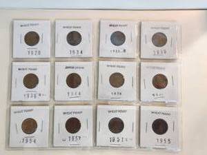 lot 24 image: Selection of Wheat Pennies