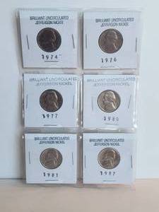 lot 19 image: Selection of Brilliant Uncirculated Jefferson Nickels -