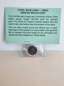 lot 39 image: Civil War Indian Head Cent - (1861-1865)