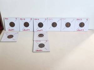 lot 62 image: Selection of Wheat Pennies