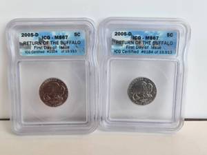 lot 64 image: 2005D Return of the Buffalo nickels - first day of issue - Qty2