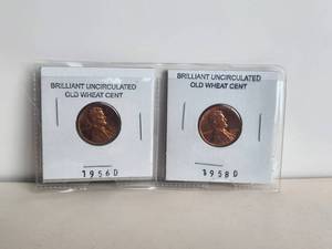 lot 104 image: Selection of Brilliant Uncirculated Wheat pennies