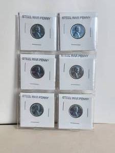 lot 112 image: 1943 Steel warwheat pennies -