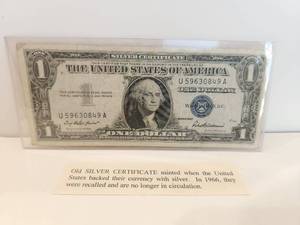 lot 131 image: 1957 Silver Certificate $1 dollar bill