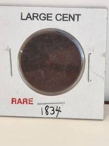 lot 122 image: 1834 Rare Large cent