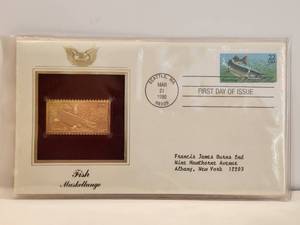lot 120 image: First day of Issue - Fish Muskellunge - 1986 stamp