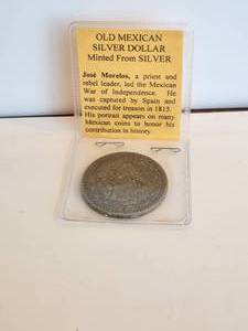 lot 163 image: Vintage Mexican Silver Dollar-Pesos - 1959 coin