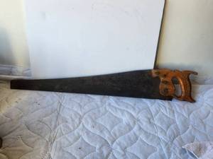 lot 148 image: Vintage Warranted Superior hand saw