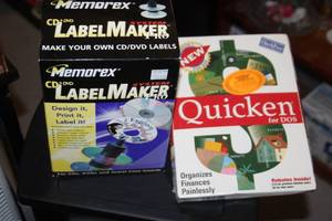 lot 63 image: Computer Software, quicken is NEW ad unopened, Label Maker Software