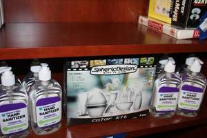 lot 64 image: Generous amount of Hand Sanitizer and Hair Coloring Kit. All New Items