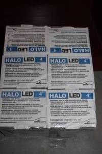 lot 77 image: NEW 6 boxes of 4 iinch Halo LED Light Fixtures